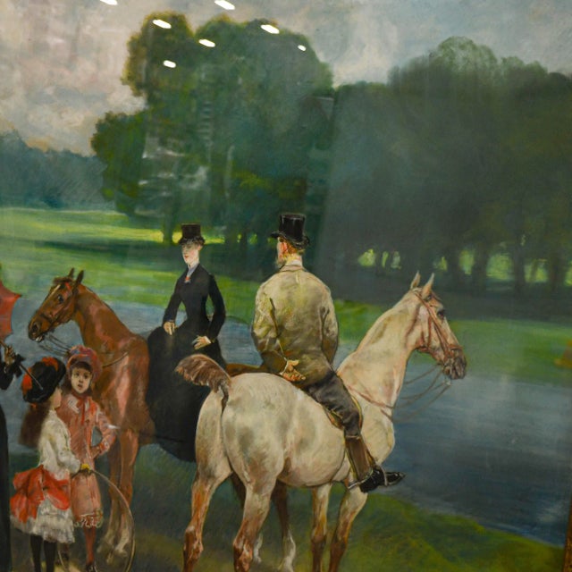 This captivating artwork, Framed Signed John Louis Brown (1829-1890) Autour du Lac Pastel on Paper, presents a refined...