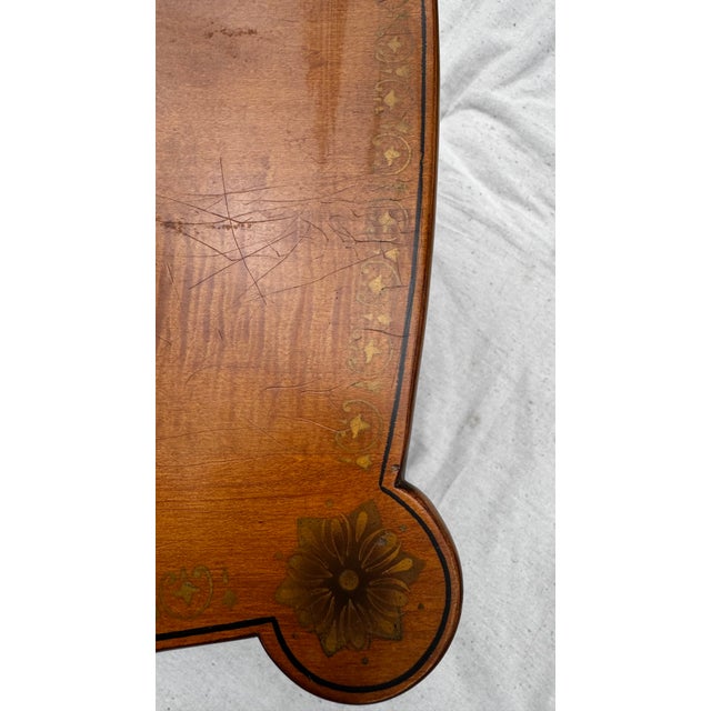 Vintage Hitchcock Stenciled Side Table With Drawer and Eagle Pull For Sale In Philadelphia - Image 6 of 8