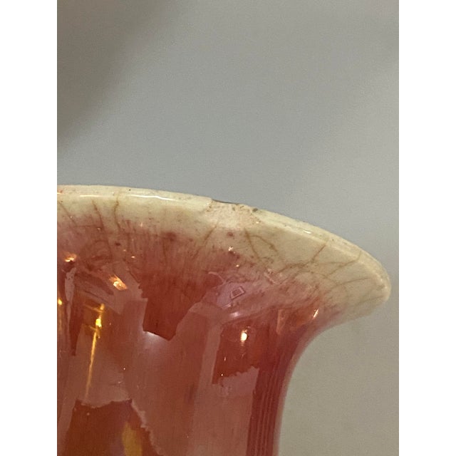 Set of Three! Colorful Ombre Flambé Glazed Chinese Porcelain Vases For Sale - Image 10 of 13