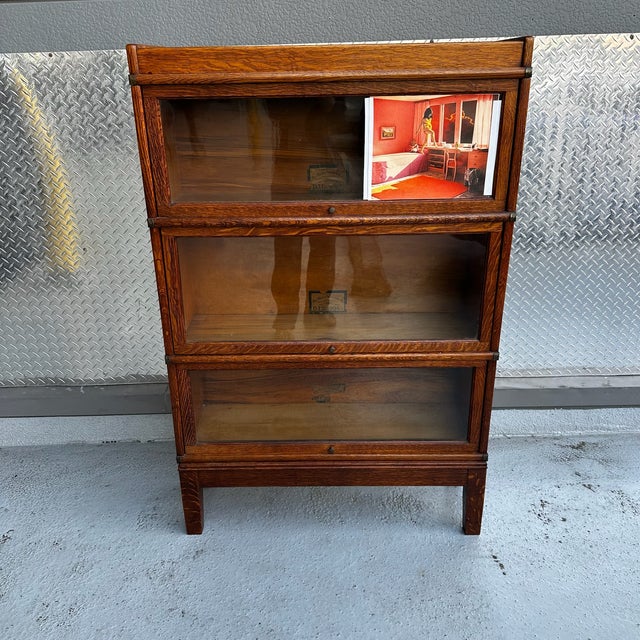 The Globe-Wernicke Co Arts & Crafts Barrister Bookcase Details: Antique Arts & Crafts solid Oak Barrister Bookcase...
