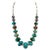 Tribal Chunky Chinese Turquoise Bead Necklace With Sterling Silver Chain, 20 Inch For Sale - Image 3 of 6