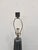 Stylish Regina Andrew Gray Leather Shagreen Lamp, obelisk shape. Showroom floor sample.