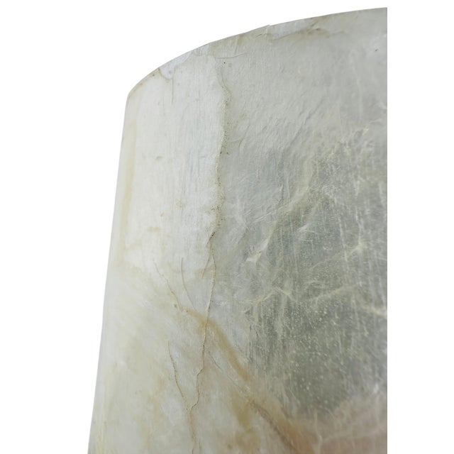 Rare 1990s Murval Paris Capiz Shell Vase - 17.75" Tall French Designer Floor Vase - Iridescent Natural Shell Inlay - Mid Century Modern Paris Decor For Sale - Image 11 of 13