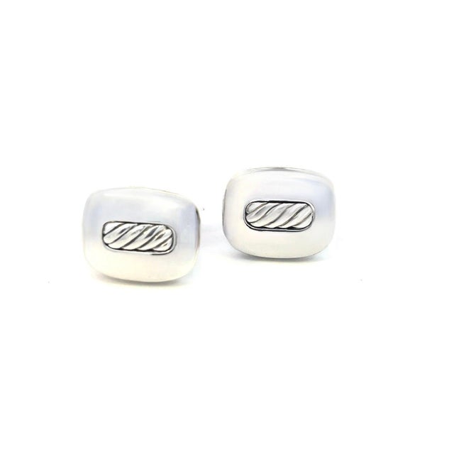 1990s Pair of David Yurman Authentic Estate Cufflinks Silver For Sale In New York - Image 6 of 13
