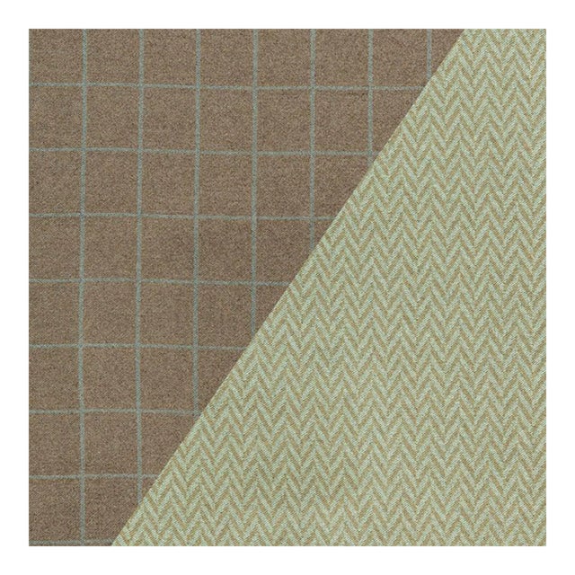 Schumacher Colorado Fabric in Aqua / Celadon For Sale