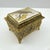 Metal Vintage Japanese Chokin Jewelry Box, Peacock Trinket Box, Gilded Metal Keepsake Box, Made in Japan, Gold Tone Vanity Decor For Sale - Image 7 of 12
