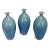 Transitional Aegean Blue Ceramic Vintage Coastal Vase For Sale - Image 3 of 3