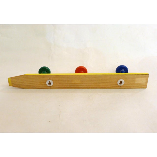 Wood Pencil Wall Hooks in the style of P. Sala, 1980s For Sale - Image 7 of 9