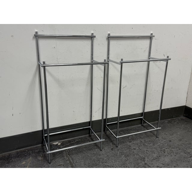 Transitional West Elm Modern Overhang Freestanding Towel Rack For Sale - Image 3 of 12
