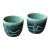 Vintage Puerto Rican Pottery Incised Glazed Vessels by Hal Lasky, a Pair, Circa 1963 For Sale
