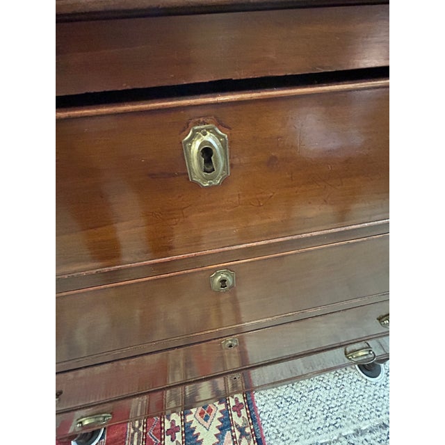 Traditional Antique 4 Drawer Sheraton Style Mahogany Chest of Drawers For Sale - Image 3 of 12