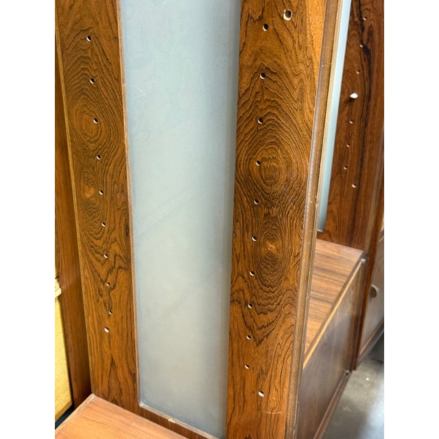 Mid-Century Modern Mid Century Lighted Modular Wall Unit Bookcase Etagere Display Cabinets -No Glass For Sale - Image 3 of 3