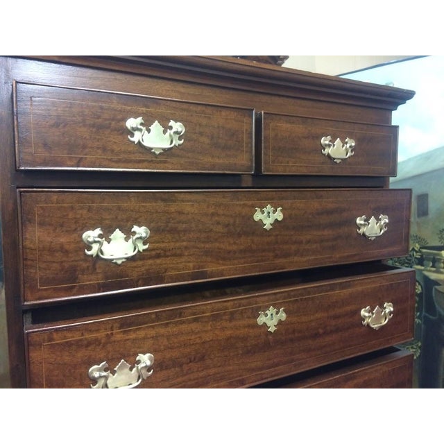 Antique Chest on Chest, Mahogany Tall Dresser For Sale - Image 13 of 14