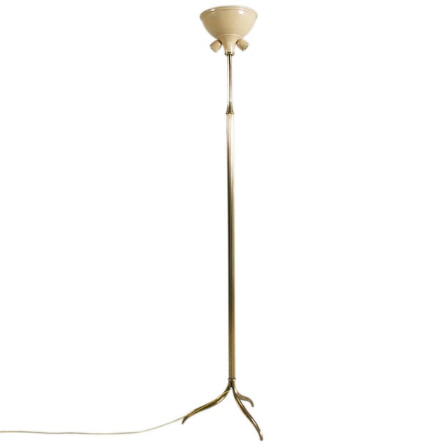 Gold Art Deco Floor Lamp in Gold Plated Brass by Ghidini1849 For Sale - Image 8 of 8