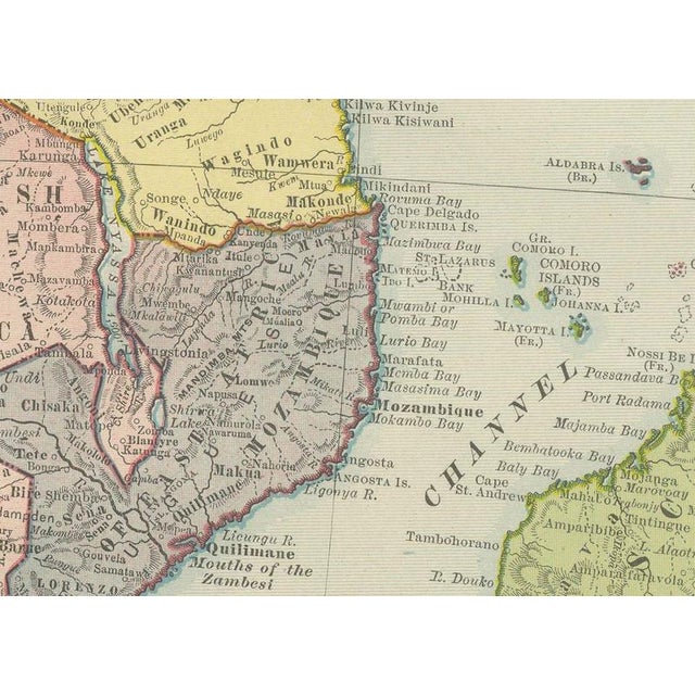 19th Century Antique Map of Africa with Colonial Partition by Ran McNally, 1899 For Sale - Image 5 of 12