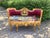 1950s French Louis XVI Gold Beech Velvet Settee For Sale - Image 13 of 13