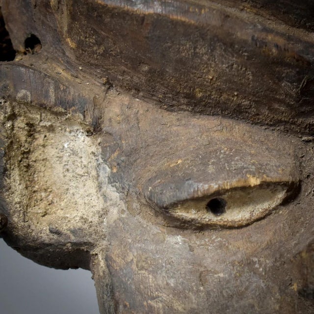 Early 20th Century Bearded Pende Mask with Woven Hood For Sale In Denver - Image 6 of 11
