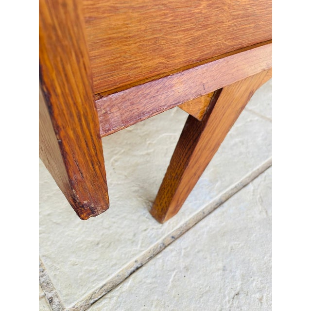 Mid-Century Modern Oak Highboard on Tapered Legs, 1950s For Sale - Image 10 of 18