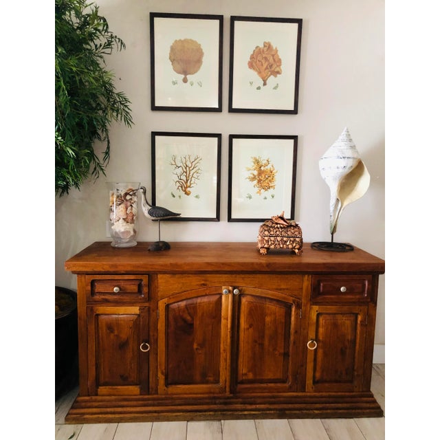 Stunning one of a kind crazy heavy sideboard. Even the back part is fabulous looking, if needed could be floating....