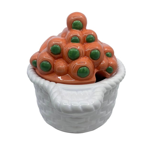Orange 1970s Vintage Carrot and Basketweave Tureen For Sale - Image 8 of 11