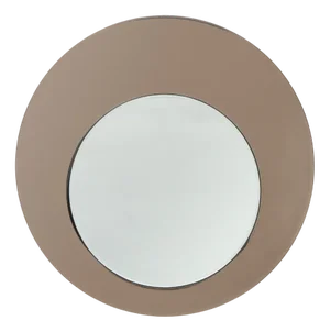 Cristal Art Asymmetrical Round Wall Mirror, 1970s