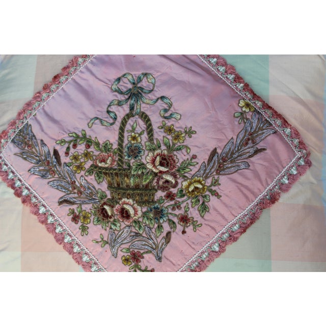 Mid 19th Century 19th Century Antique French Needlepoint Pillow For Sale - Image 5 of 7