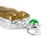Modern 18k White Gold 6.95ct Green Leaf Jadeite Jade Diamond Double Drop Pendant For Sale - Image 3 of 8