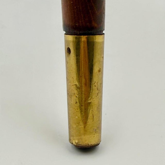 Mid-Century Modern Vintage Italian Tripod Table with Mosaic Laminate Top, 1950s For Sale - Image 3 of 16