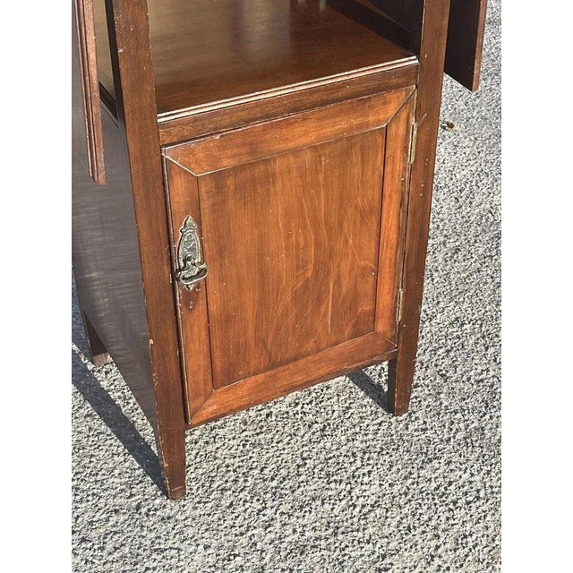 Edwardian Bedside Cabinet in Mahogany with Fold Out Flaps For Sale - Image 6 of 10