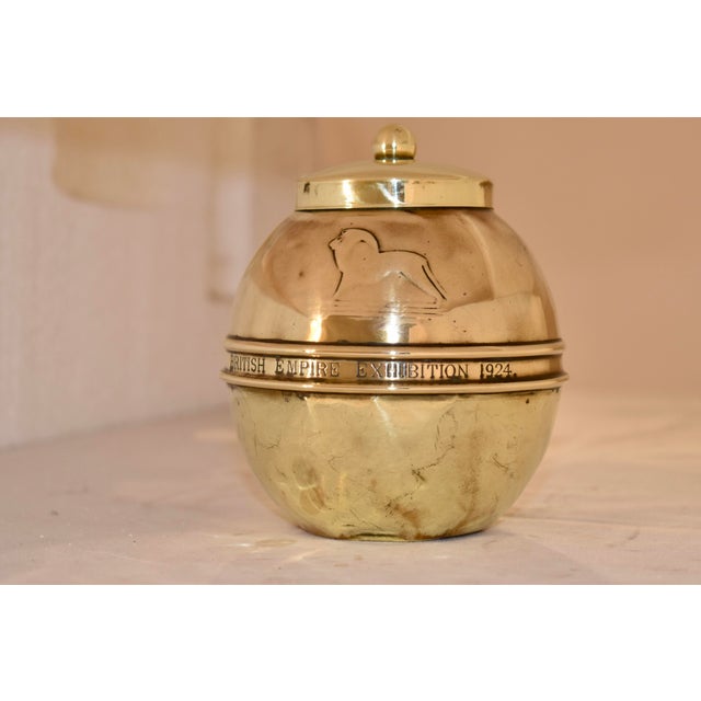 Lipton's Souvenir brass tea caddy from the British Empire Exhibition in 1924, held at Wembley. This is a nice piece of...