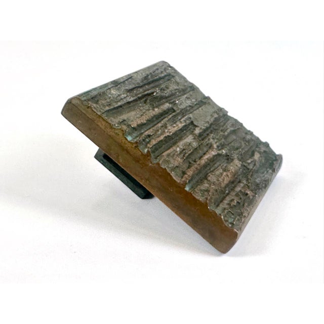 Brutalist Bronze Push and Pull Alpana Door Handle, 1970s For Sale - Image 4 of 8