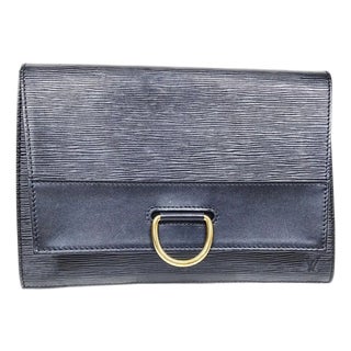 A 1993 Louis Vuitton Jena Black Epi Leather Clutch in Excellent Condition For Sale