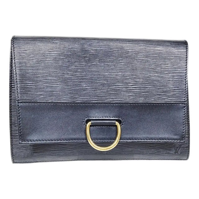 A 1993 Louis Vuitton Jena Black Epi Leather Clutch in Excellent Condition For Sale