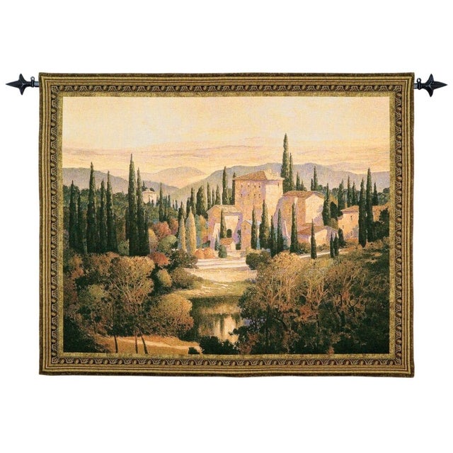 This beautiful tapestry is woven on a jacquard loom by skilled weavers, keeping alive the centuries old tradition of...