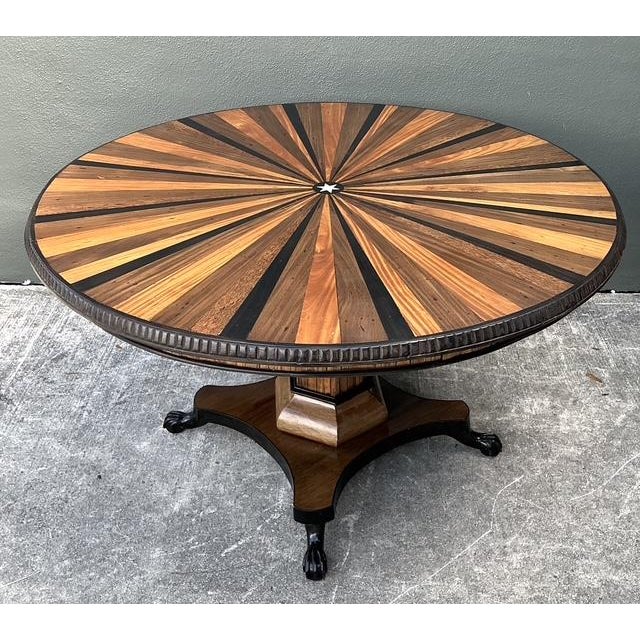 Vintage Starburst Inlay Dining Table For Sale - Image 10 of 12