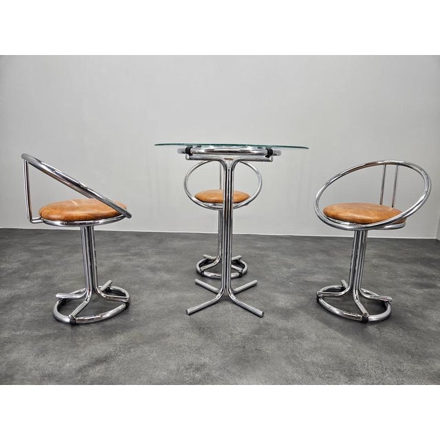 Mid-Century Modern Dining Chairs with Table, Italy, 1970s, Set of 5 For Sale - Image 9 of 18