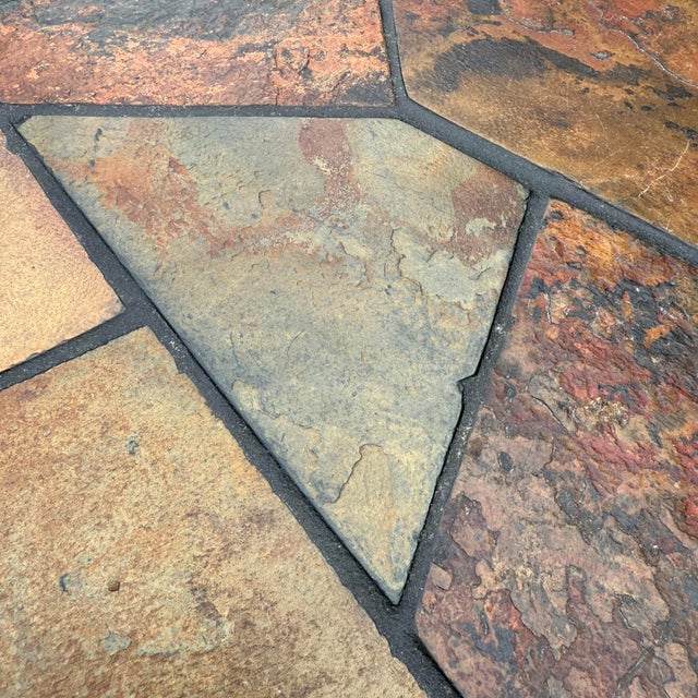 Black 1970’s Paul Kingma Attributed Brutalist Mosaic Coffee Table in Slate and Stone For Sale - Image 8 of 11