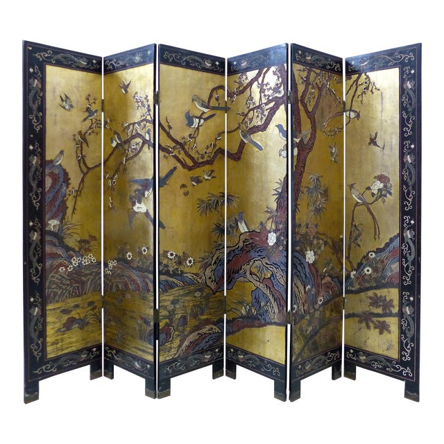 Early 20thC. Chinese Coromandel 6Panel Screen Chairish