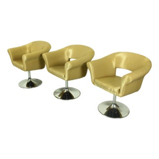 Vintage Swedish Swivel Chairs by Johanson Largo, 1990s, Set of 3 For Sale