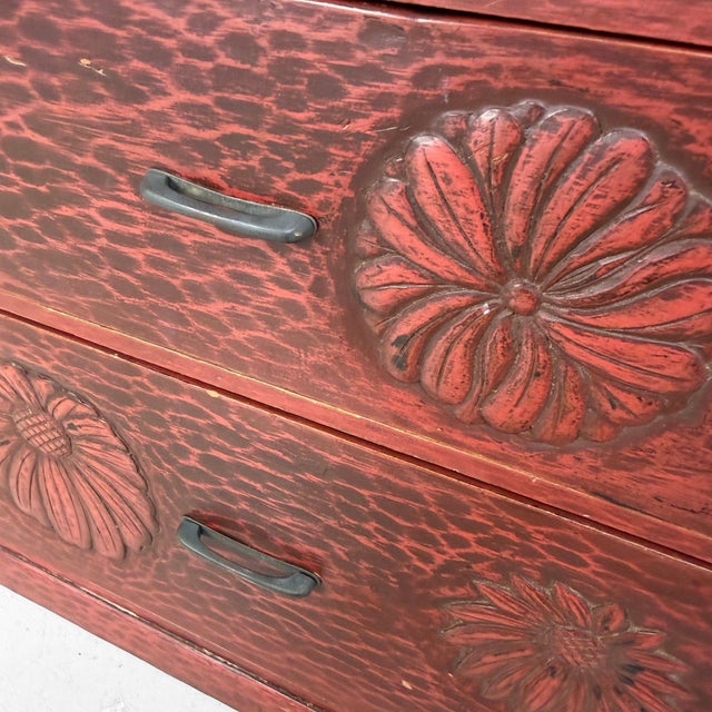 Black Vintage Japanese Drawer Cabinet, 1920 For Sale - Image 8 of 12