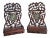 Mid 20th Century Antique Teakwood Wall Pockets With Jade Inserts - A Pair For Sale - Image 5 of 5
