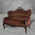 Antique Brown Velvet and Walnut Sofa For Sale - Image 4 of 5