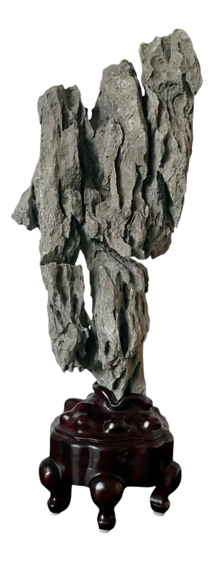 Extraordinary Chinese Scholar Rock Ying Stone on Stand