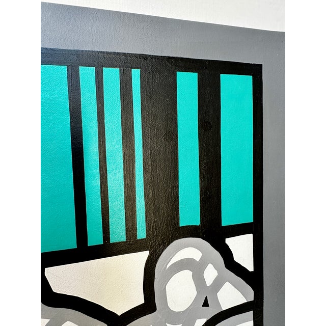Mid-Century Modern Mid Century Modern Albinet, Jean Paul "A0061302562" Acrylic Painting on Canvas For Sale - Image 3 of 6