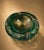 Vintage Murano Style Bullicante Green Art Glass Ashtray, Mid-Century Modern Italian Glass Bowl For Sale - Image 4 of 9