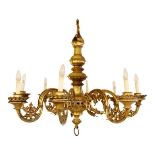 19th Century Large Gothic Revival Chandelier For Sale