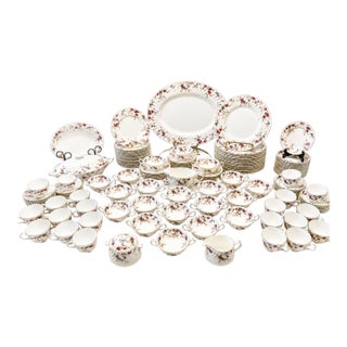 146-Piece Vintage Minton England "Ancestral" Fine Bone China Dinner Service for 18 – Estate Collection Circa 1965-1985 With Serving Pieces For Sale