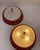Red Ceiling Lamps in Glass and Metal, Italy, 1960s, Set of 2 For Sale - Image 6 of 6