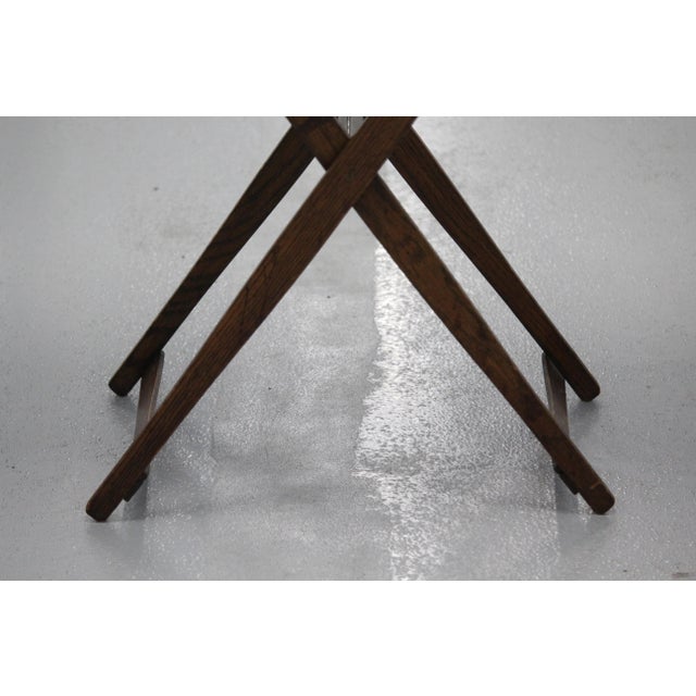 Brown Wooden Folding Side Tables, 1920s, Set of 2 For Sale - Image 8 of 18
