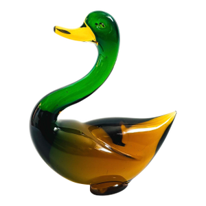Vintage Art Glass Duck
